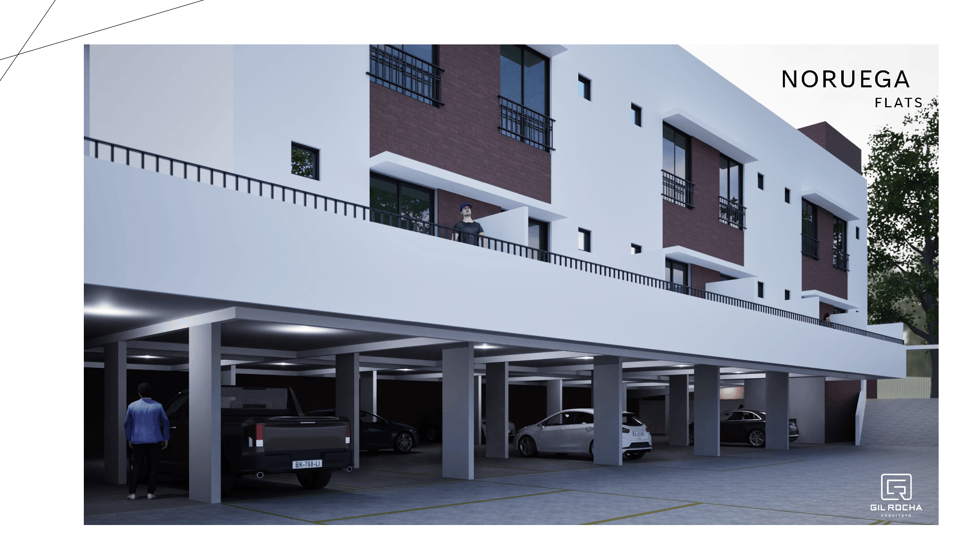 Acesso à garagem do Noruega Flats