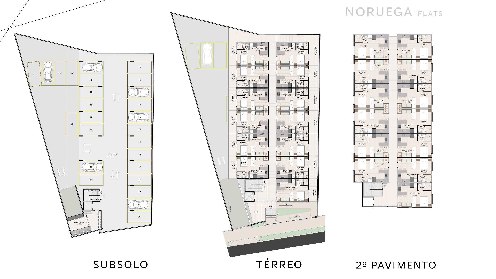 Planta Pavimentos do Noruega Flats